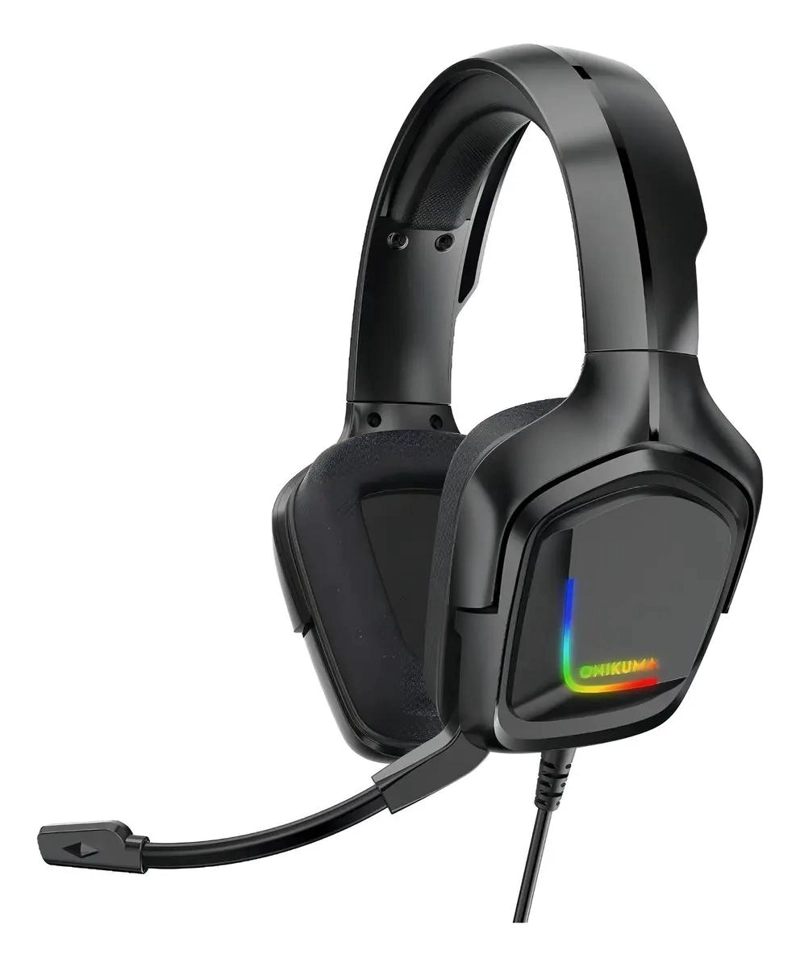 AURICULARES GAMER OVER-EAR CON MICROFONO Y LUZ LED - 1