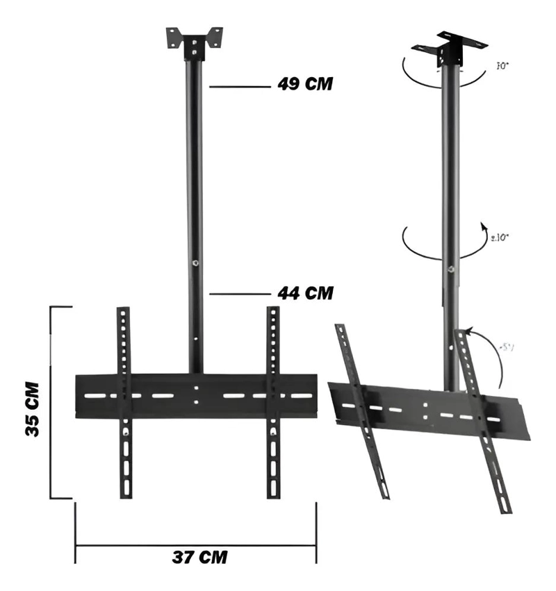 SOPORTE DE TECHO PARA TV 20 A 55 PULGADAS HASTA 50 KG - 5