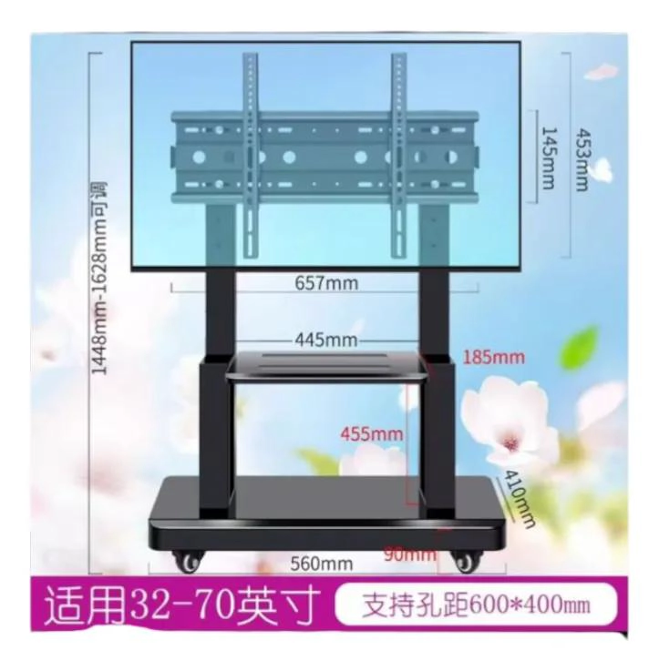 PEDESTAL CON RUEDAS PARA TV DE 32 A 70 PULGADAS - 4