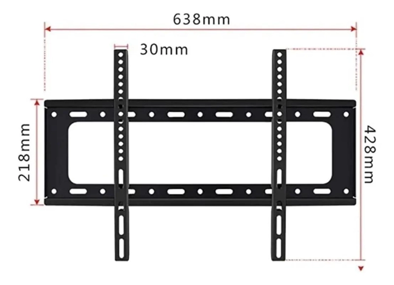 SOPORTE FIJO PARA TV 40 A 80 PULGADAS CAPACIDAD 75 KG - 3