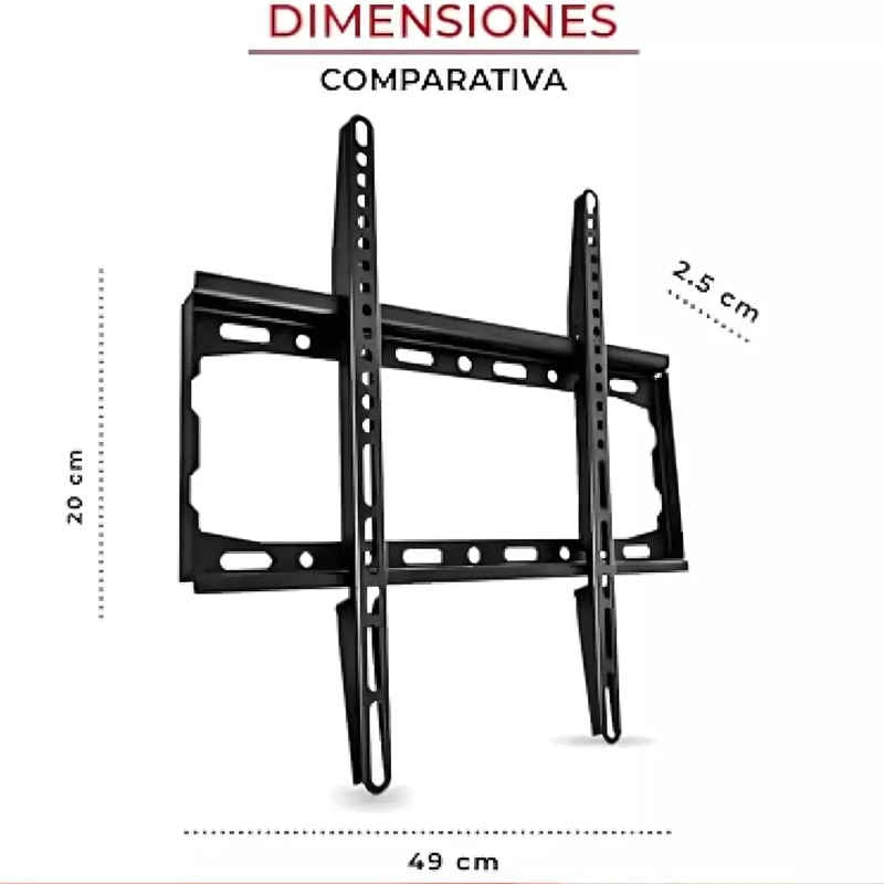 SOPORTE FIJO PARA TV DE 26 A 55 PULGADAS CON VESA 400X400 - 5