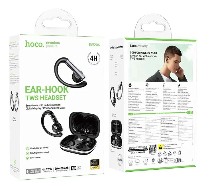AUDIFONOS BLUETOOTH HOCO EW206 SONIDO SUPERIOR NEGRO - 3