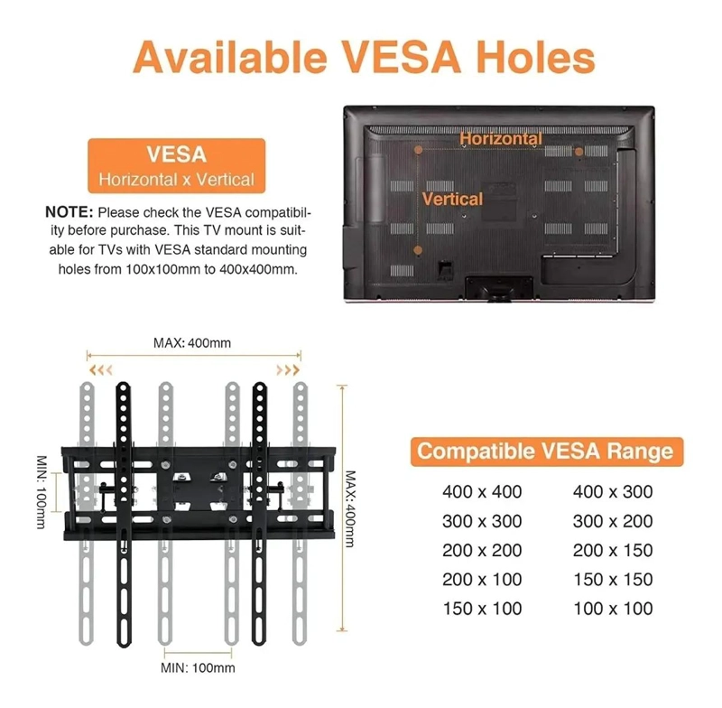 SOPORTE DE TV CON DOBLE BRAZO PARA PANTALLAS 20 A 60'' - 4