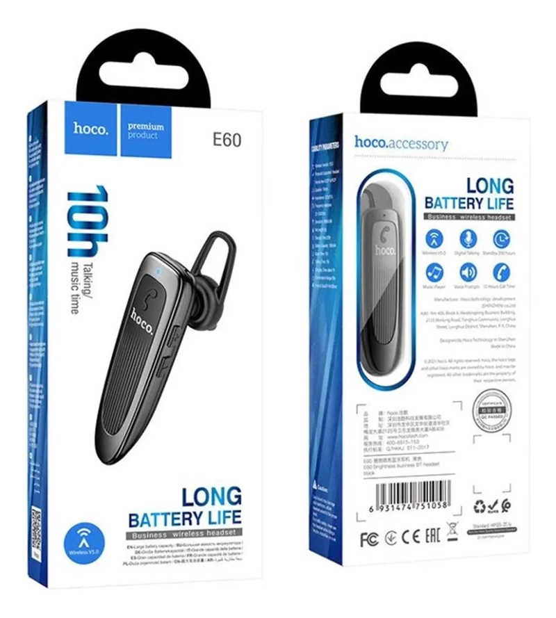 AUDIFONO BLUETOOTH MANOS LIBRES CON BATERIA DE LARGA DURO - 4