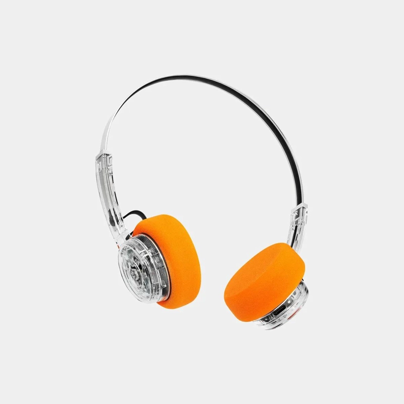 AUDIFONOS ON-EAR TRANSPARENTE RETRO BLUETOOTH - 3