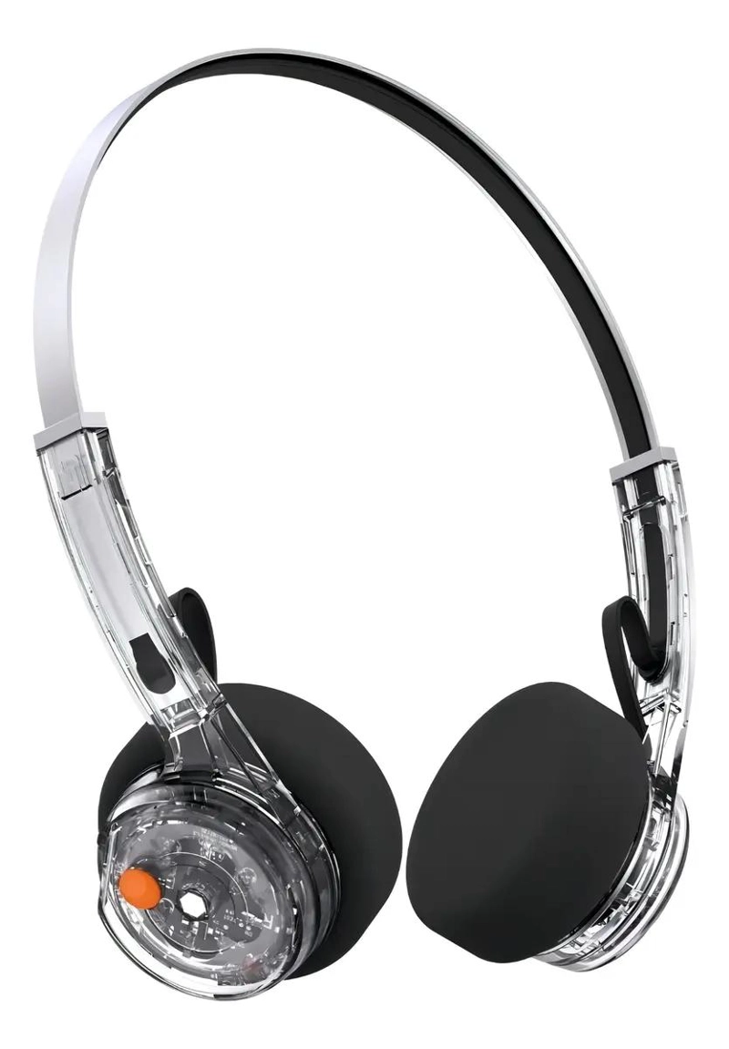AUDIFONOS ON-EAR TRANSPARENTE RETRO BLUETOOTH - 5