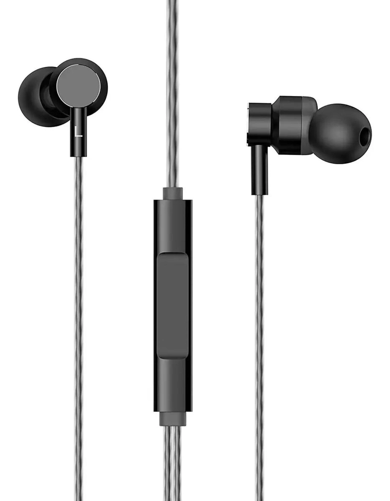 AUDIFONOS IN EAR METAL NEGRO CON MICROFONO - 3
