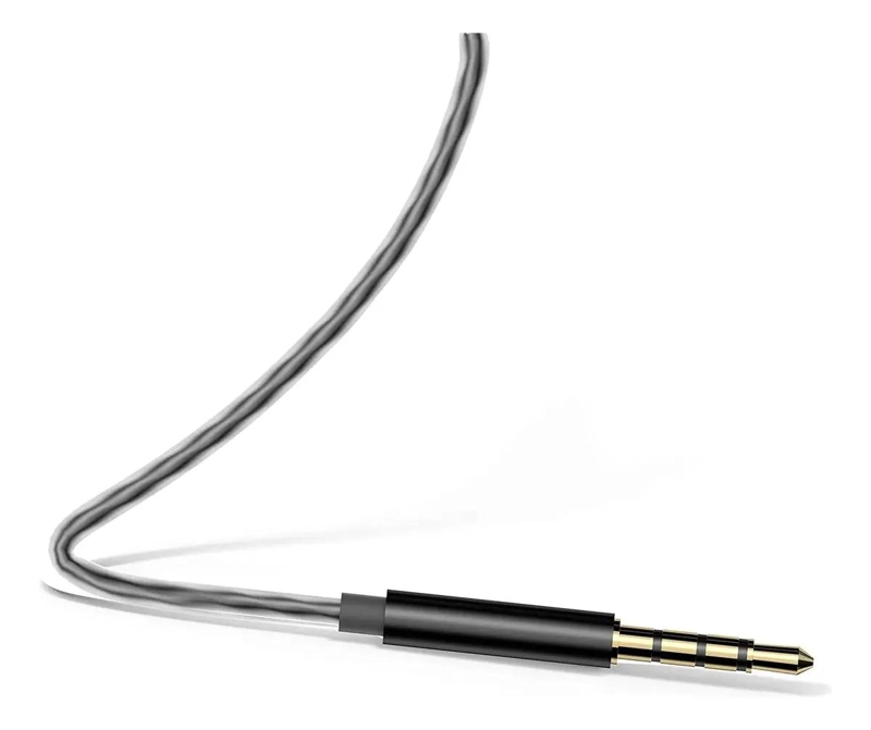 AUDIFONOS IN EAR METAL NEGRO CON MICROFONO - 4