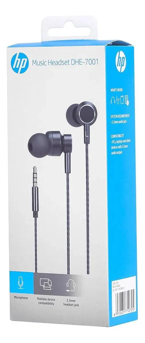 AUDIFONOS IN EAR METAL NEGRO CON MICROFONO - 5