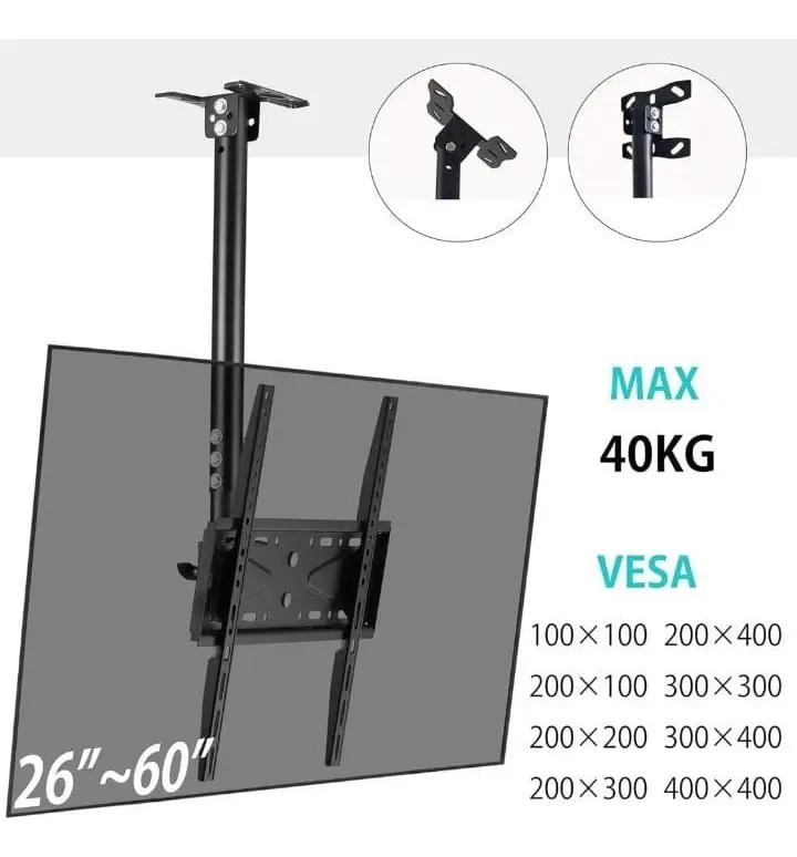 SOPORTE DE TECHO AJUSTABLE PARA TV 26 A 60 PULGADAS NEGRO - 2