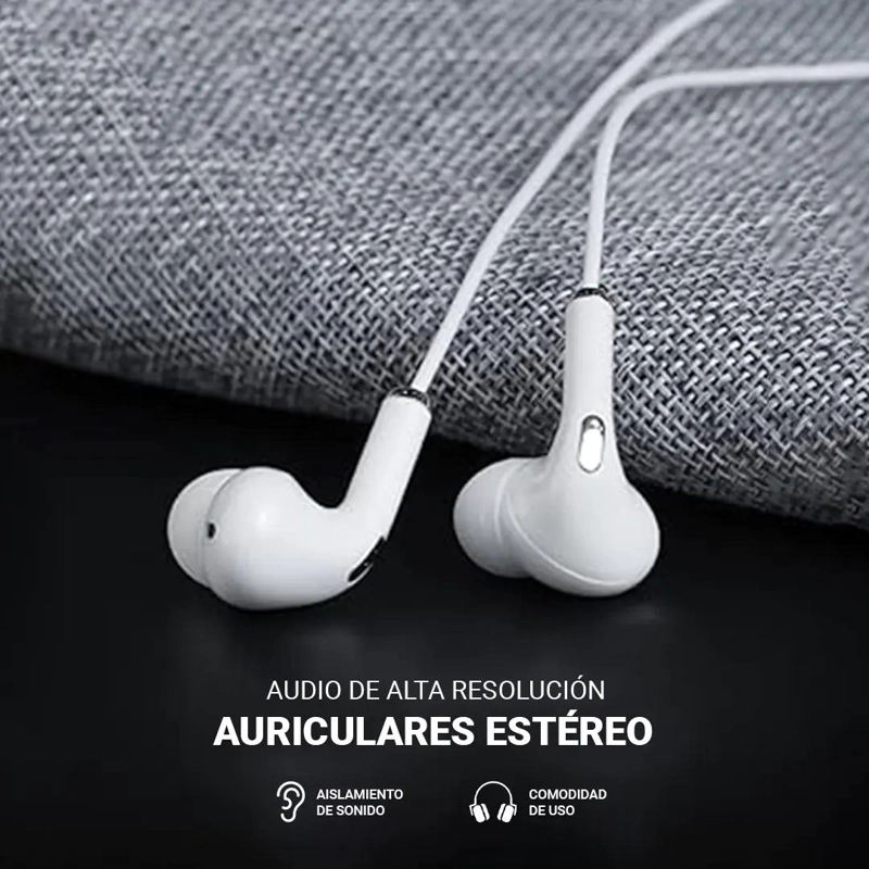 AURICULARES INTRAUDITIVOS G15 BLANCOS CON CANCELACION DE - 2