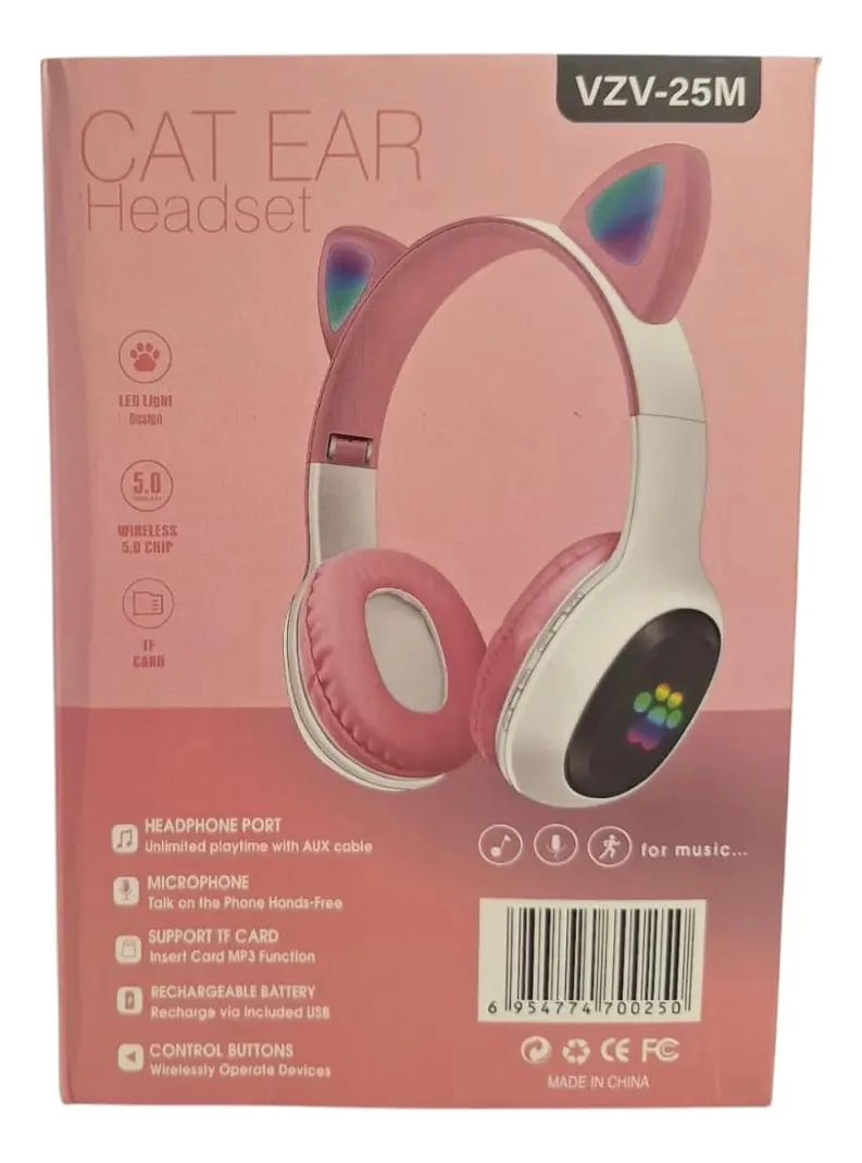 AUDIFONOS INALAMBRICOS BLUETOOTH CON LUZ RGB PARA NIÑOS - 2