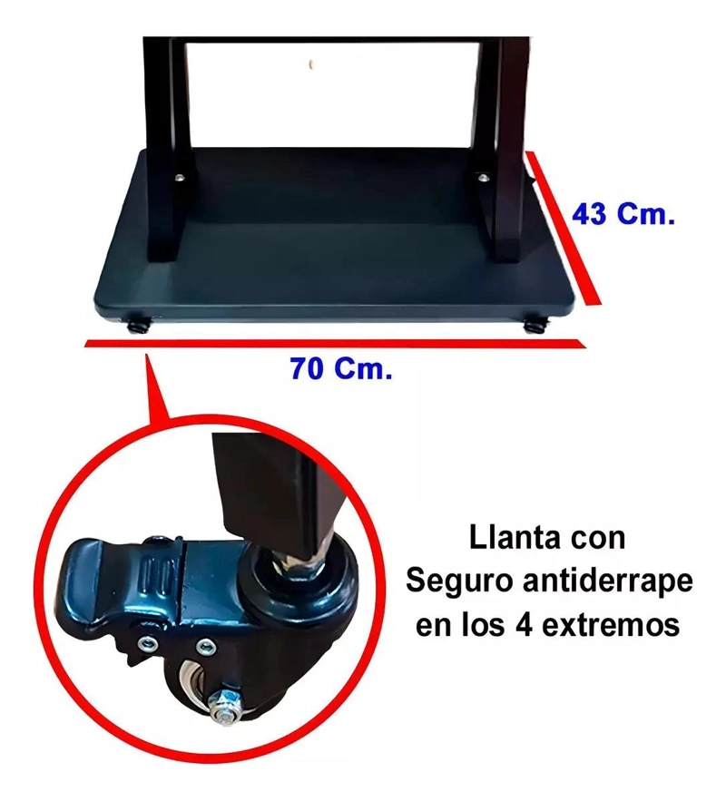 SOPORTE BASE CON RUEDAS PARA TV DE 32 A 70 PULGADAS - 4