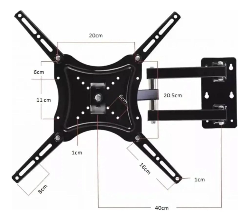 SOPORTE DE TV CON BRAZO GIRATORIO 180º PARA 14-55' - 4