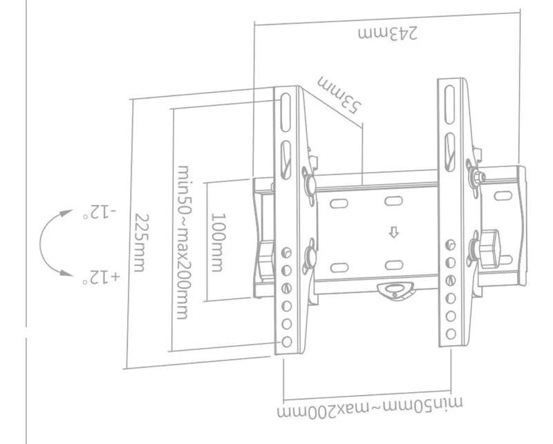 SOPORTE DE TV INCLINABLE 19 A 43 PULGADAS VESA 200X200 - 3