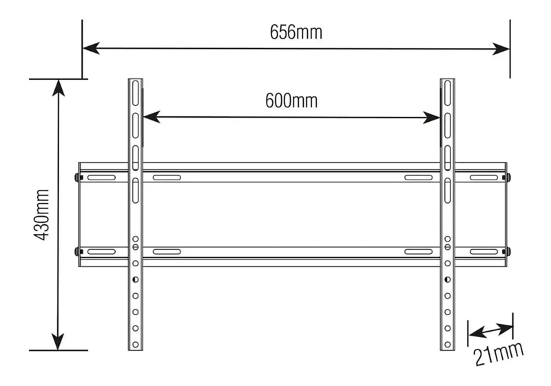 SOPORTE FIJO ULTRASLIM PARA TV 37 A 70 PULGADAS 35KG - 5