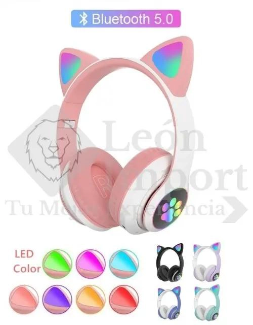 AUDIFONOS INALAMBRICOS CON LUCES RGB PARA NIÑOS - 3