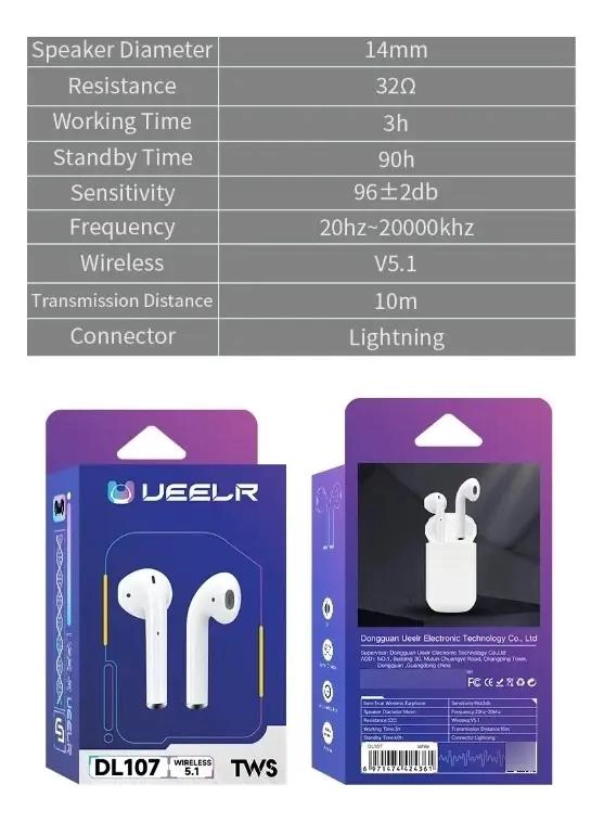 AUDIFONOS INALAMBRICOS BLUETOOTH 5.1 DL107 - 3