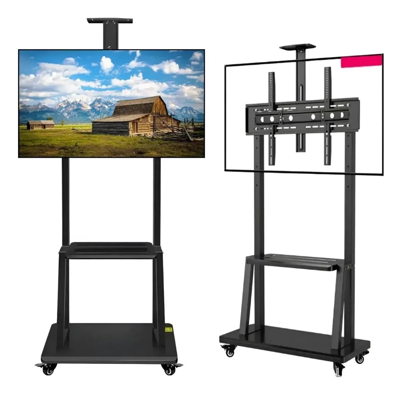GENÉRICO SOPORTE MOVIL PARA TV CON RUEDAS Y ALTURA AJUSTABLE 32-70