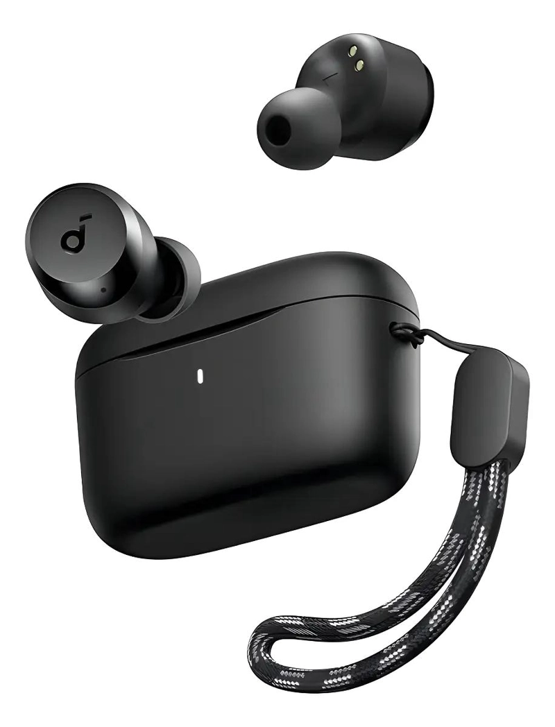 AUDIFONOS INALAMBRICOS NEGROS CON MICROFONO Y CONTROL - 1