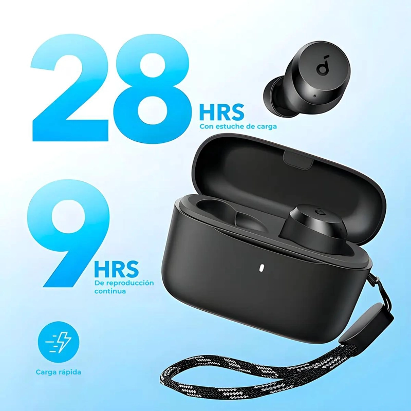 AUDIFONOS INALAMBRICOS NEGROS CON MICROFONO Y CONTROL - 3