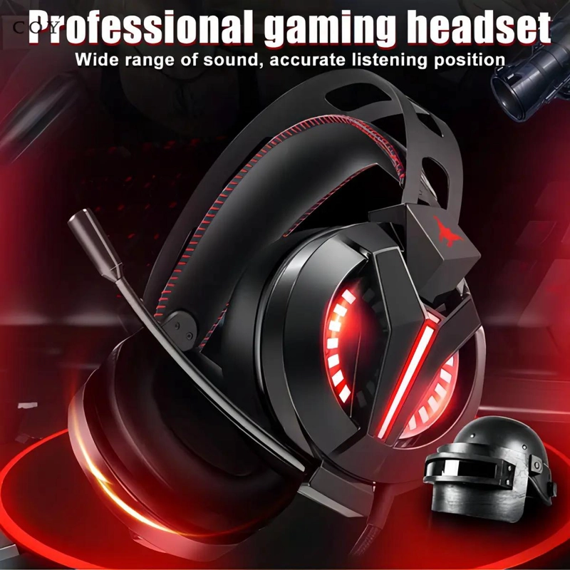 AUDIFONOS GAMER CON LUZ LED Y SONIDO ENVOLVENTE - 5