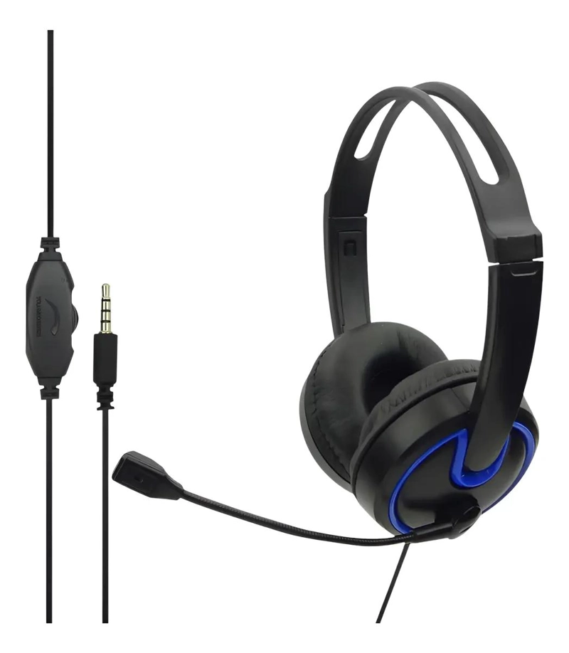 AUDIFONOS GAMER CON MICROFONO INTEGRADO NEGRO - 1