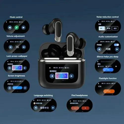 AURICULARES INALAMBRICOS CON PANTALLA Y CANCELACION DE RU - 4