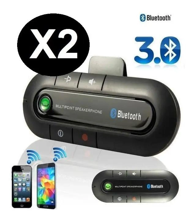 PACK 2 MANOS LIBRES BLUETOOTH PARA AUTO CON ALTAVOZ - 2