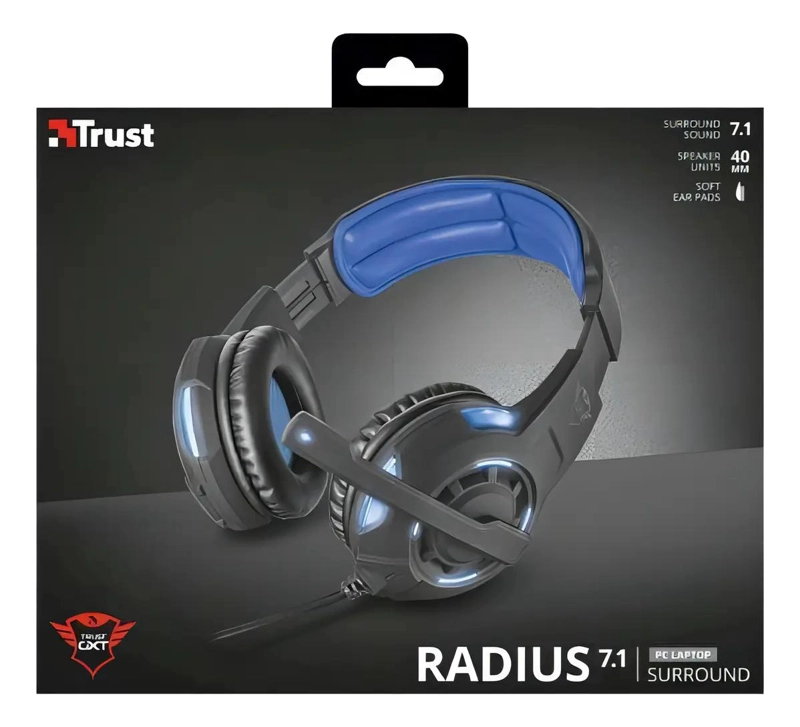 AUDIFONO DIADEMA GAMER RADIUS 7.1 USB PARA PC Y LAPTOP - 2