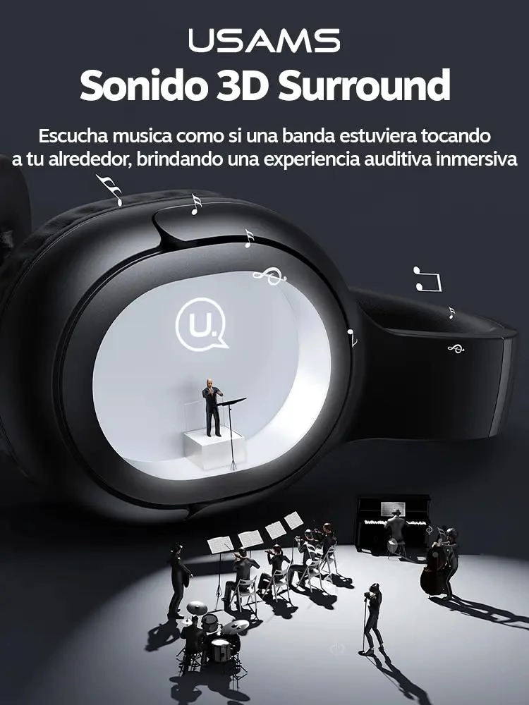 AUDIFONOS INALAMBRICOS BLUETOOTH LIGEROS YG23 - 4