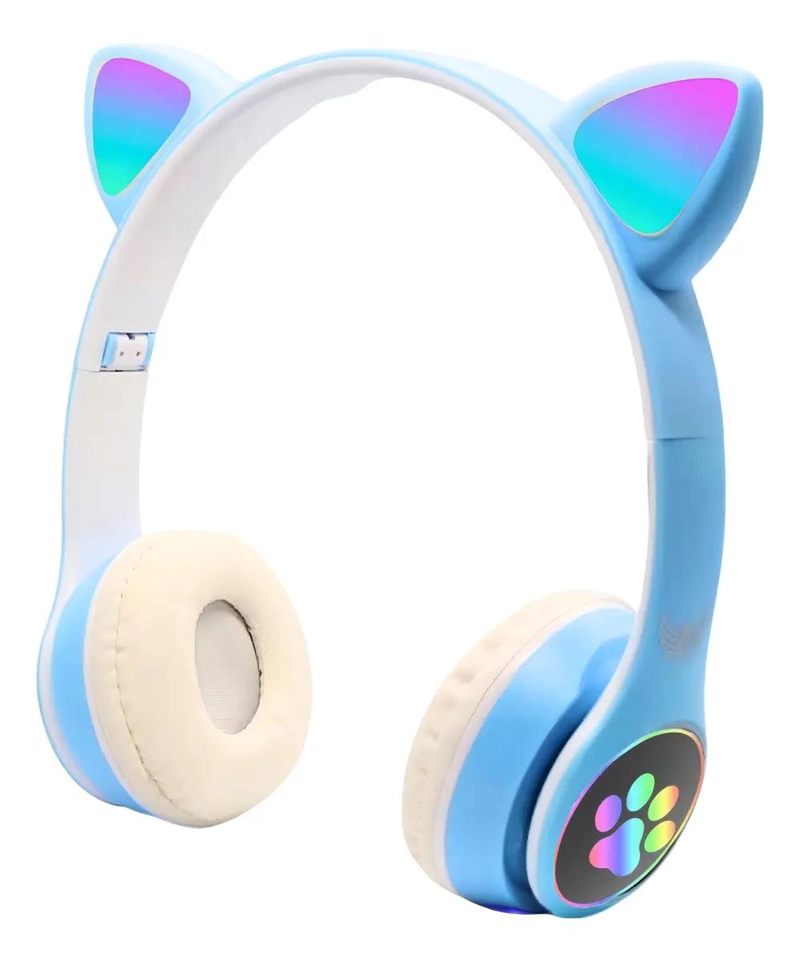 AURICULARES INALAMBRICOS D47 NEGRO CON LUZ LED - 3