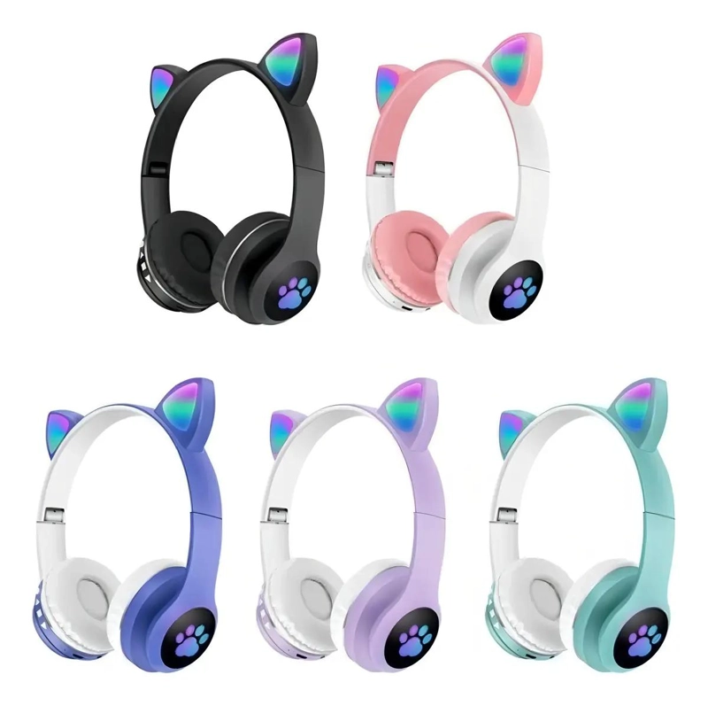 AUDIFONOS GAMER INALAMBRICOS BLUETOOTH CON OREJAS - 2