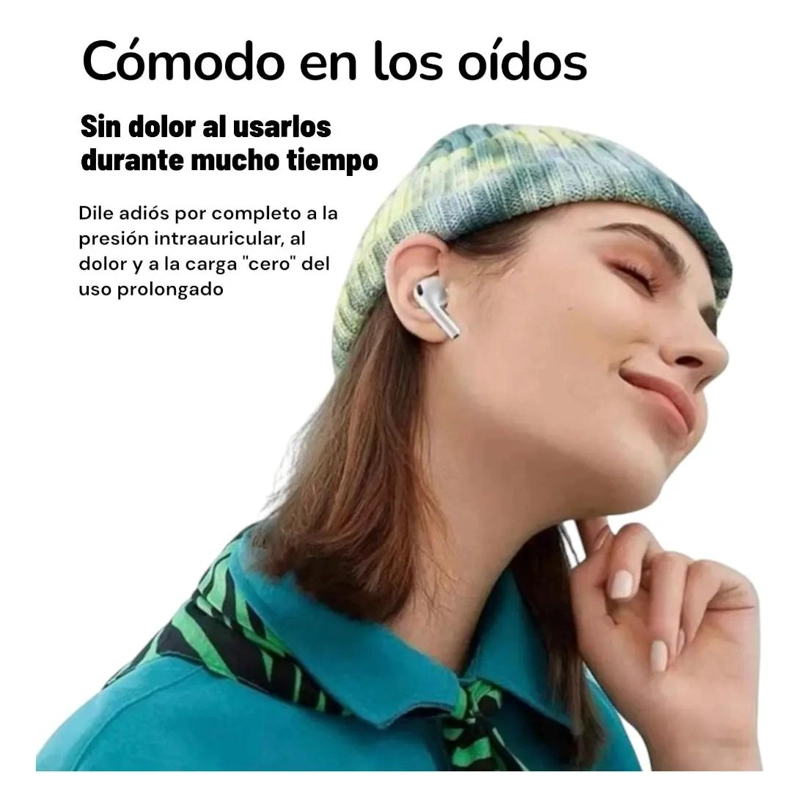 AUDIFONOS INALAMBRICOS COMPATIBLES CON IPHONE AIRPODS 2ª - 3