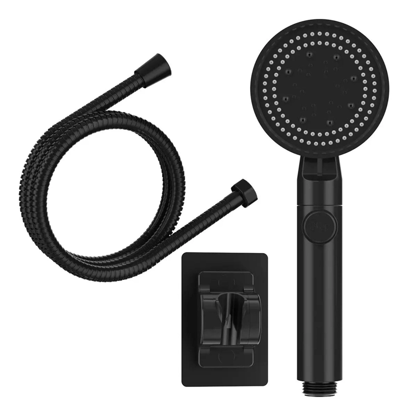 KIT MANGUERA DUCHA TELE FONO SOPORTE ACERO INOXIDABLE - 2