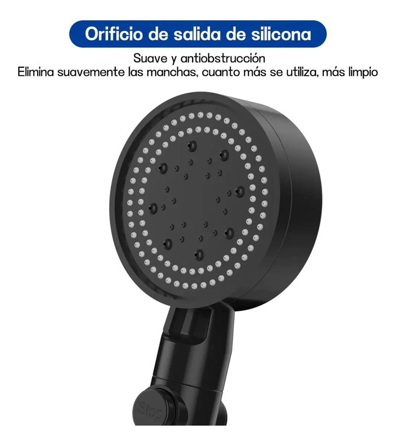KIT MANGUERA DUCHA TELE FONO SOPORTE ACERO INOXIDABLE - 4
