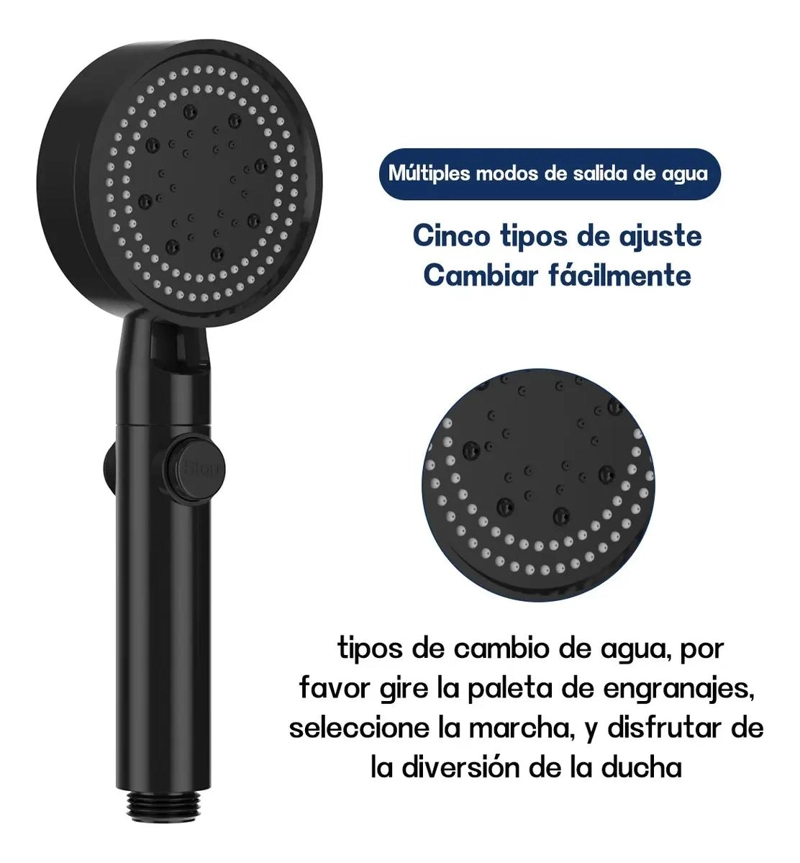 KIT MANGUERA DUCHA TELE FONO SOPORTE ACERO INOXIDABLE - 5