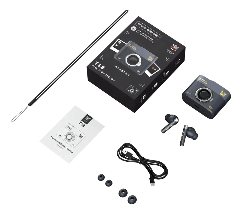 AUDIFONOS IN-EAR TWS T18 COLOR NEGRO - 3