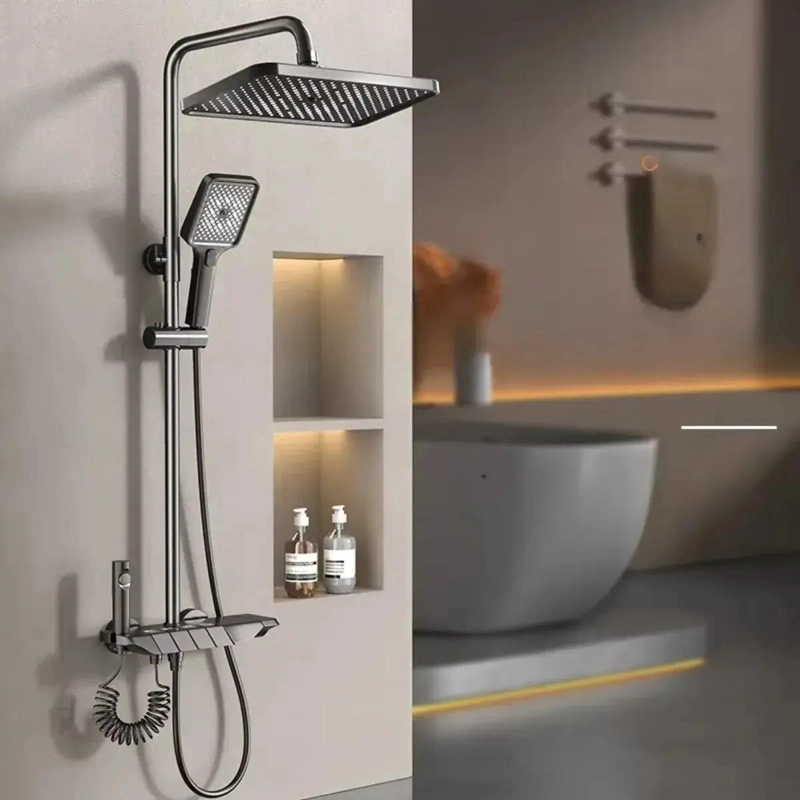 DUCHA COLUMNA MODERNA CON CABEZAL MONOCOMANDO Y 4 FUNC - 2