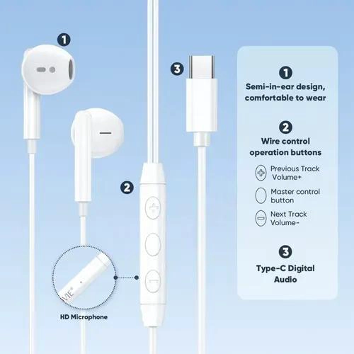 AUDIFONOS MANOS LIBRES CON CONECTOR TIPO C - 4