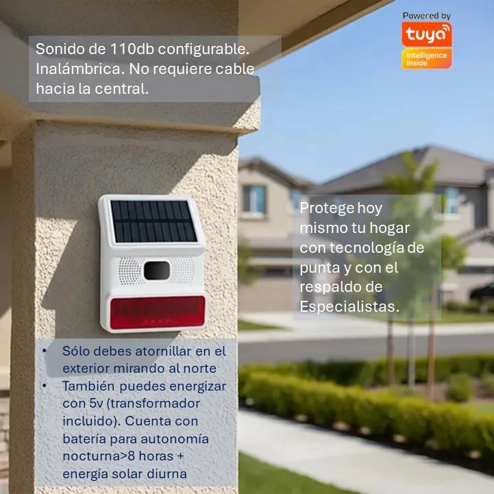 ALARMA WIFI GSM PARA CASA Y NEGOCIO CON SIRENA SOLAR 110D - 2
