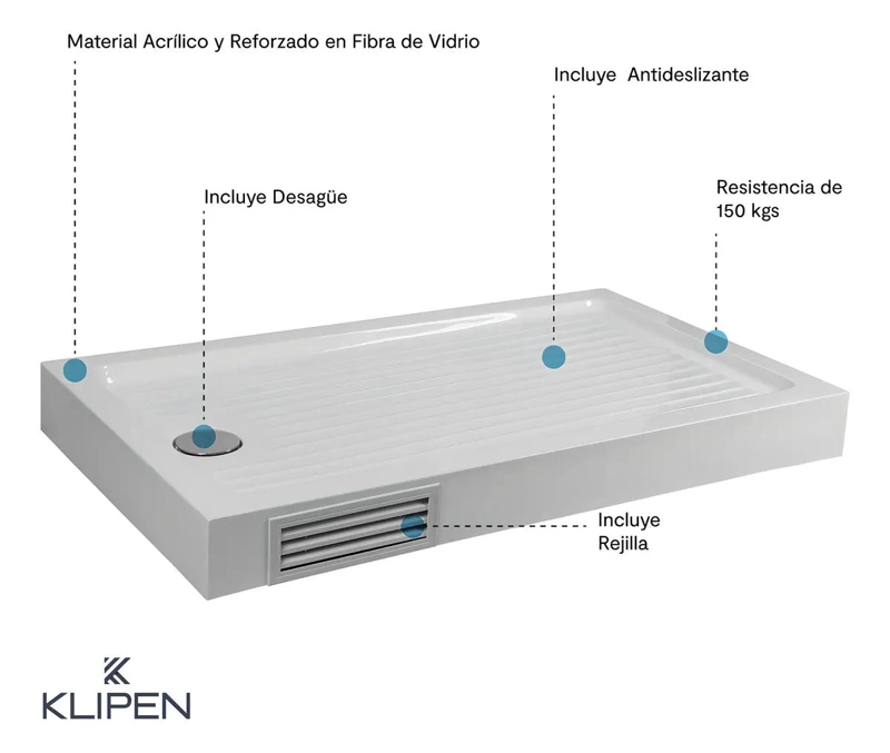 RECEPTACULO CON DESAGÜE PARA PANEL DE REGISTRO COLOR BLAN - 2