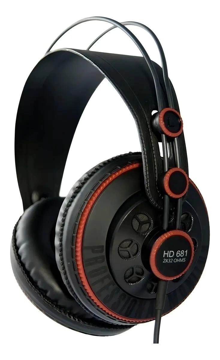 AURICULARES SUPERLUX HD681 NEGRO ROJO SONIDO BALANCEADO - 4