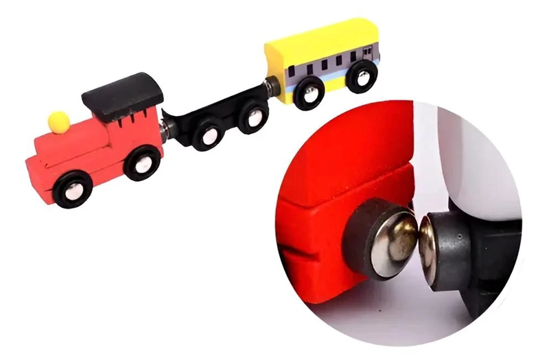 TREN DE MADERA CON RIEL DE 48 PIEZAS - 4