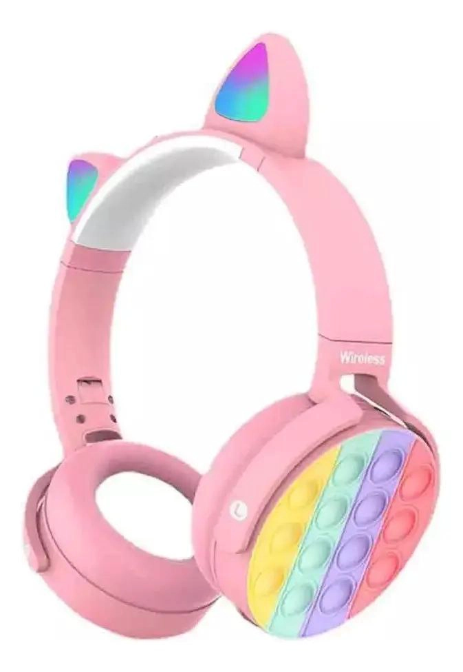 AUDIFONOS BLUETOOTH INALAMBRICOS CON DISEÑO DE GATO - 3
