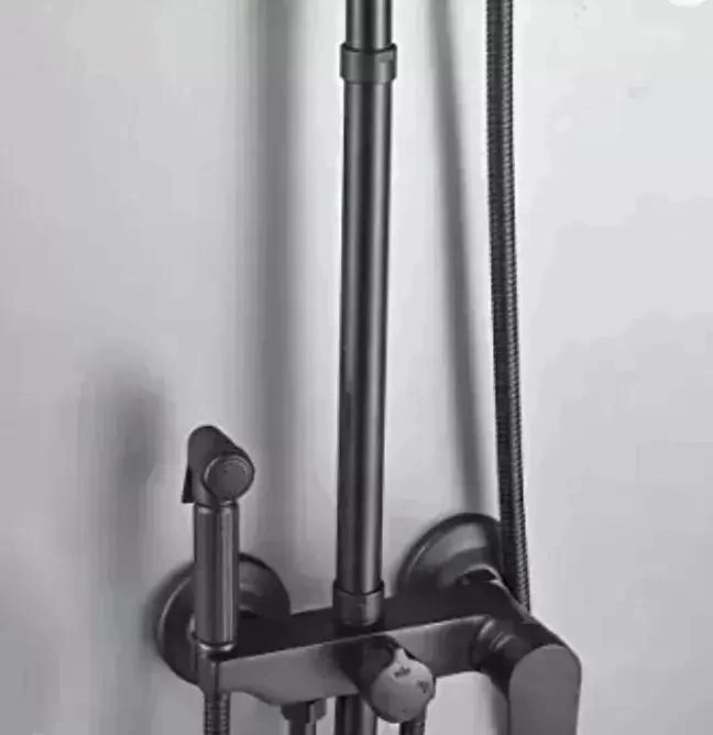 EXTENSION PARA COLUMNA DE DUCHA NEGRA 30 CM - 3