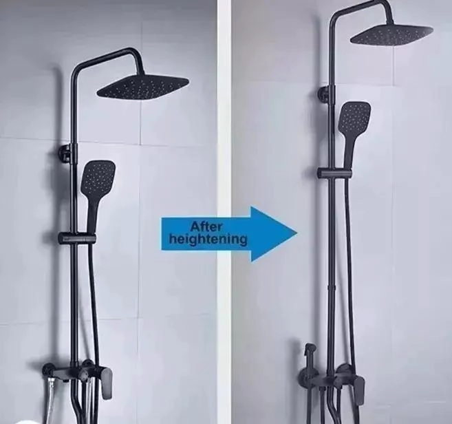 EXTENSION PARA COLUMNA DE DUCHA NEGRA 30 CM - 5