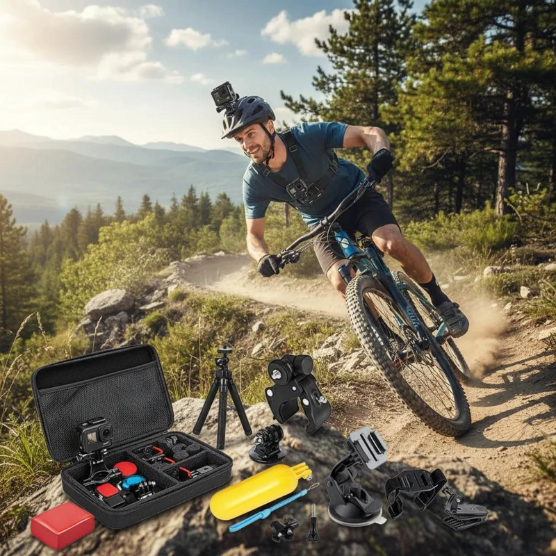 KIT DE 51 ACCESORIOS PARA CAMARA DEPORTIVA - 5