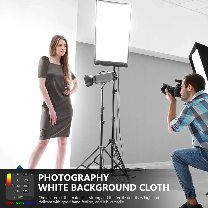 PANTALLA DE FONDO FOTOGRAFICO VERDE Y BLANCO 1,8X2,8M - 4