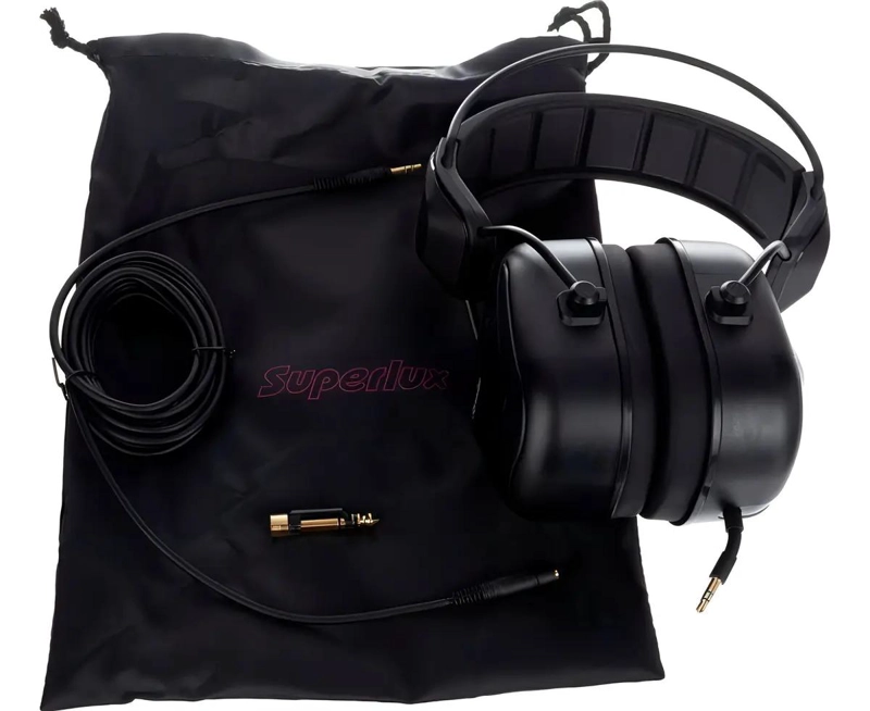 AURICULARES PARA MONITOREO Y BATERIA SUPERLUX HD665 NEGRO - 4